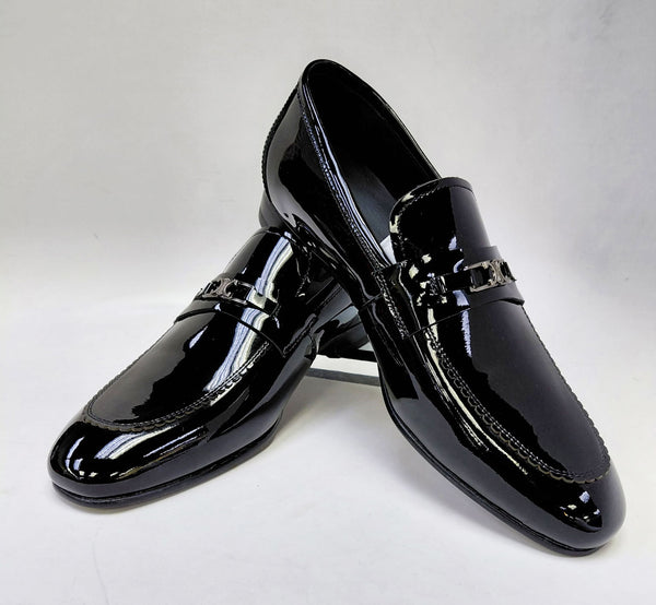 Maurice Patent Leather Bit Loafer - Black
