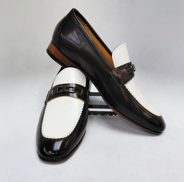 Maurice Spectator Leather Loafer - Black/White