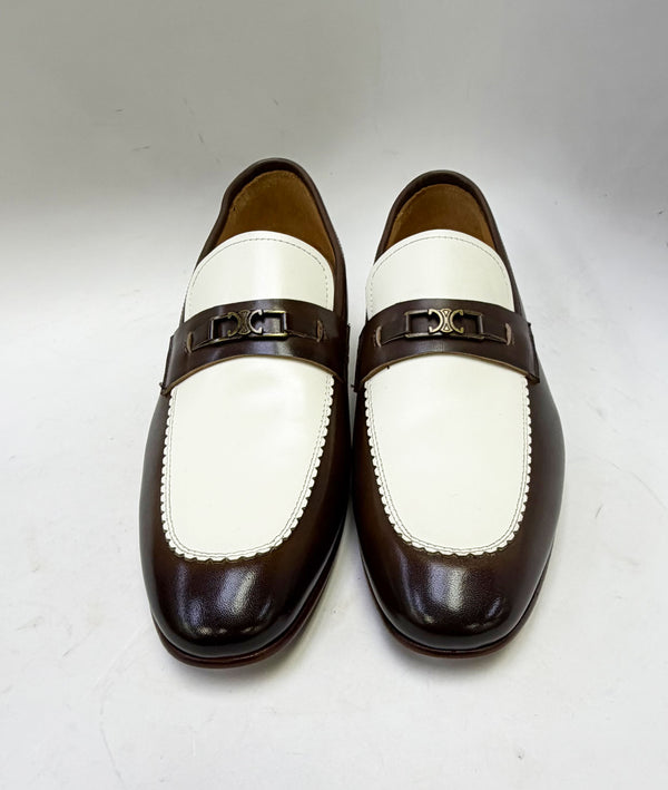Maurice Spectator Leather Loafer - Brown/Bone