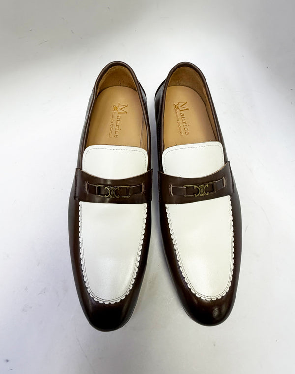 Maurice Spectator Leather Loafer - Brown/Bone