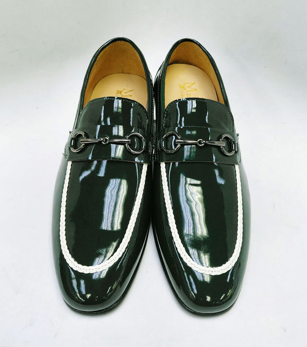 Maurice Patent Leather Bit Loafer - Green