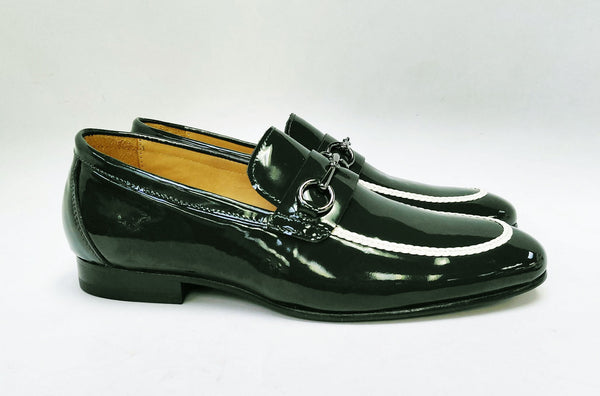 Maurice Patent Leather Bit Loafer - Green