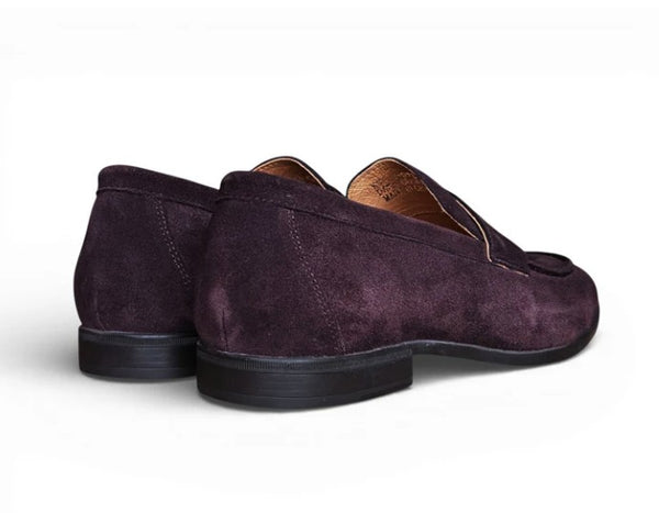 Carrucci Suede Penny Loafer - Brown