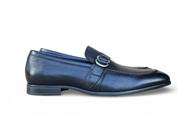 Carrucci Double D Leather Loafer - Black