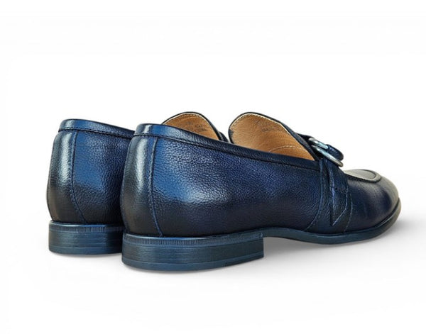 Carrucci Double D Leather Loafer - Black