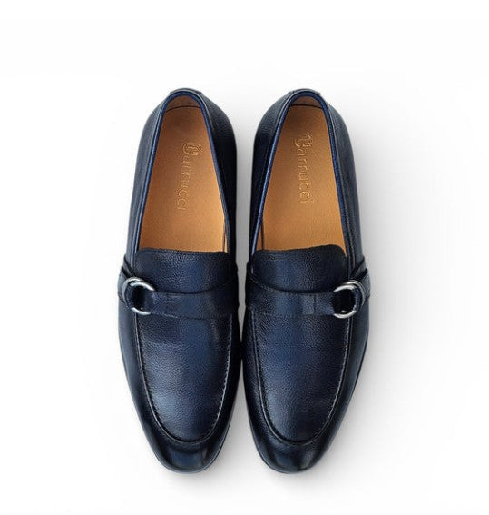 Carrucci Double D Leather Loafer - Black