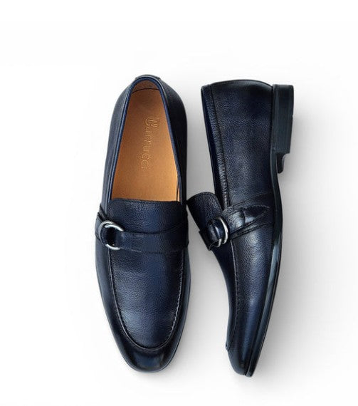 Carrucci Double D Leather Loafer - Black