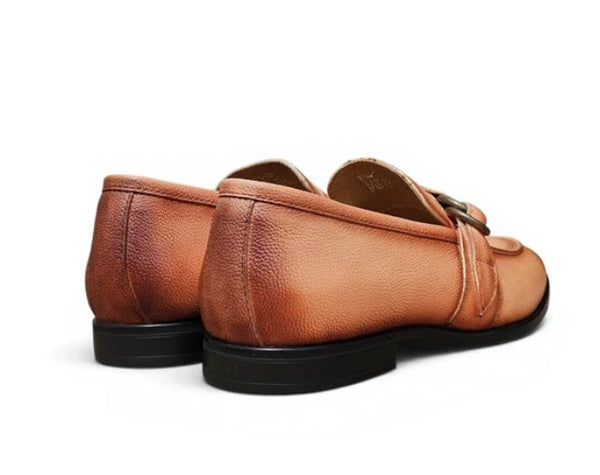 Carrucci Double D Leather Loafer - Peach