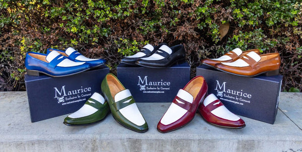Maurice Calfskin Spectator Loafer - Black/White