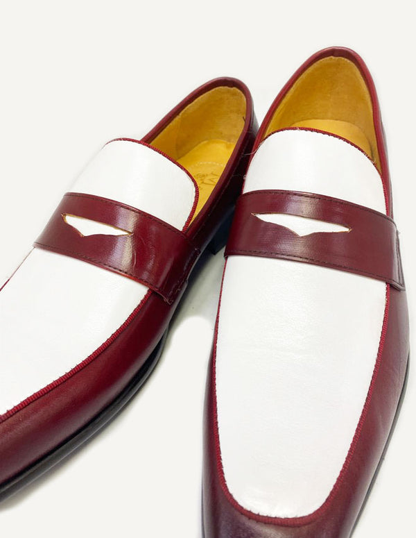 Maurice Calfskin Spectator Loafer - Red/White
