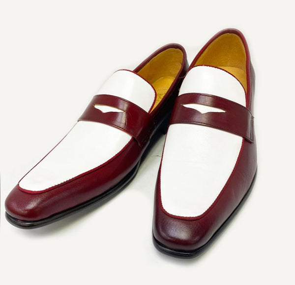 Maurice Calfskin Spectator Loafer - Red/White