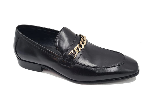 C&E Shoes Leather Loafer - Black