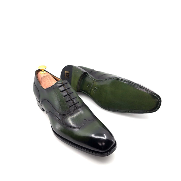 Ugo Vasare Leather Wingtip Oxford - Green