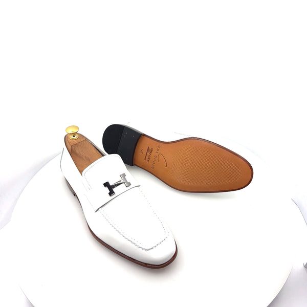C Collection Patent Leather H Loafer - White