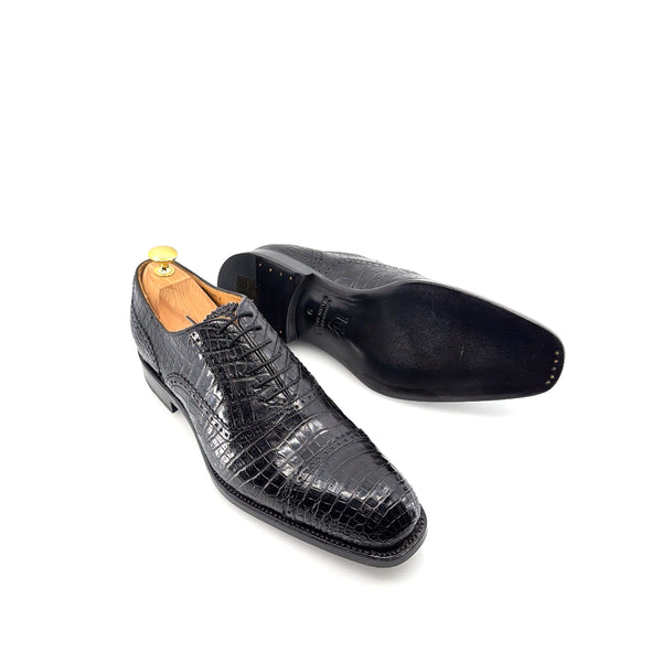 Ugo Vasare Alligator Oxford - Black