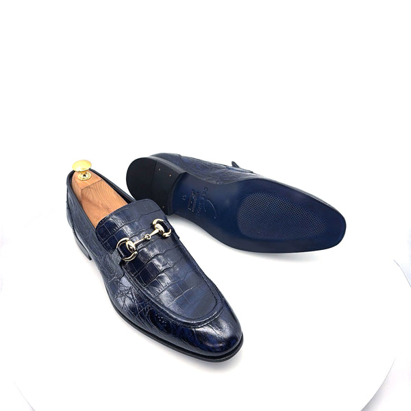 C Collection Leather Loafer - Navy