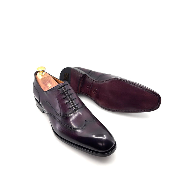 Ugo Vasare Leather Wingtip Oxford - Purple