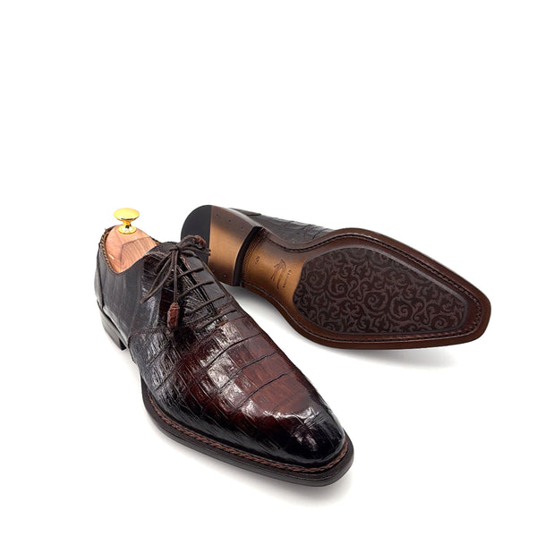 Mezlan Crocodile Oxford - Sport/Brown