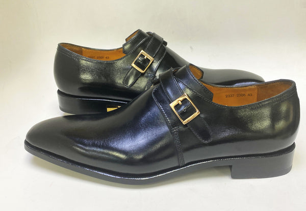 Ugo Vasare Calfskin Monkstrap - Black