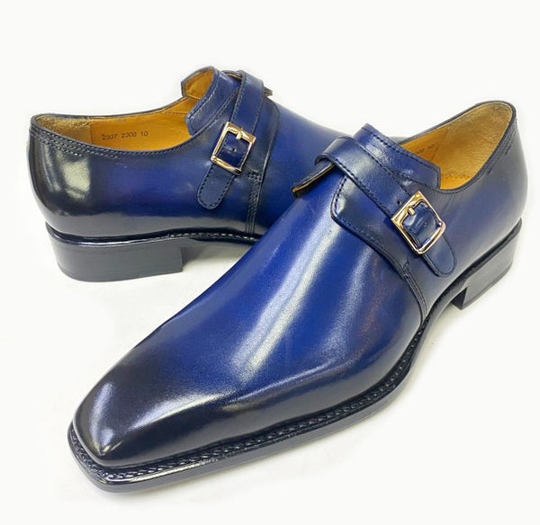 Ugo Vasare Calfskin Monkstrap - Navy