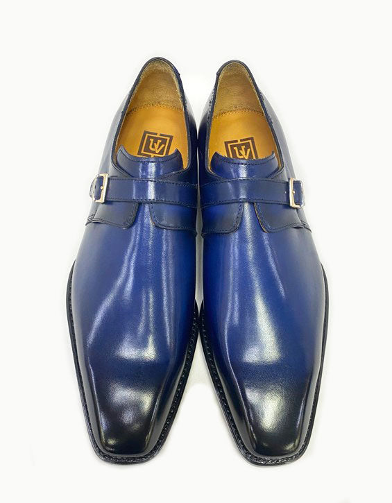 Ugo Vasare Calfskin Monkstrap - Navy