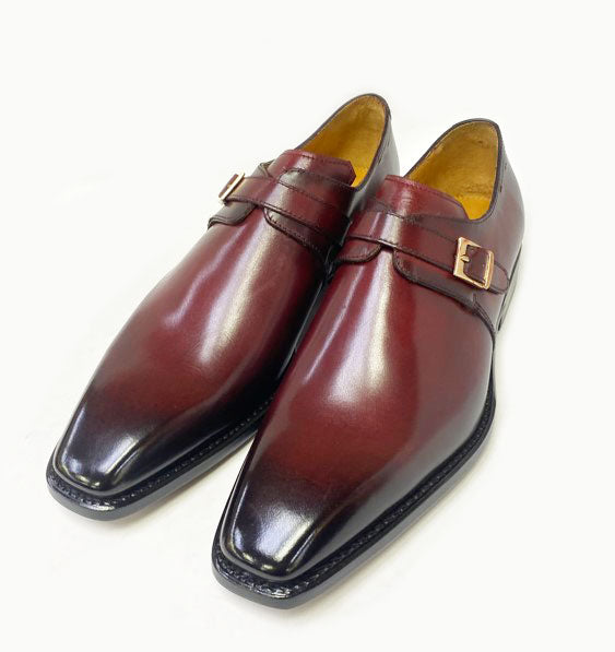 Ugo Vasare Calfskin Monkstrap - Burgundy