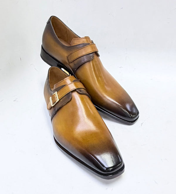 Ugo Vasare Calfskin Monkstrap - Caramel