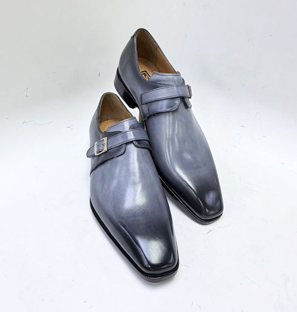 Ugo Vasare Calfskin Monkstrap - Grey