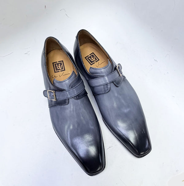 Ugo Vasare Calfskin Monkstrap - Grey