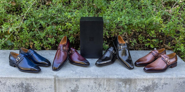 Ugo Vasare Calfskin Monkstrap - Navy
