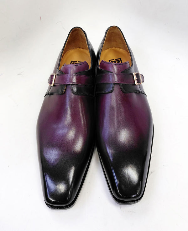 Ugo Vasare Monkstrap Calfskin Shoe - Purple