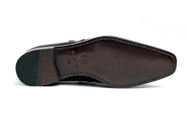 Ugo Vasare Monkstrap Calfskin Shoe - Purple