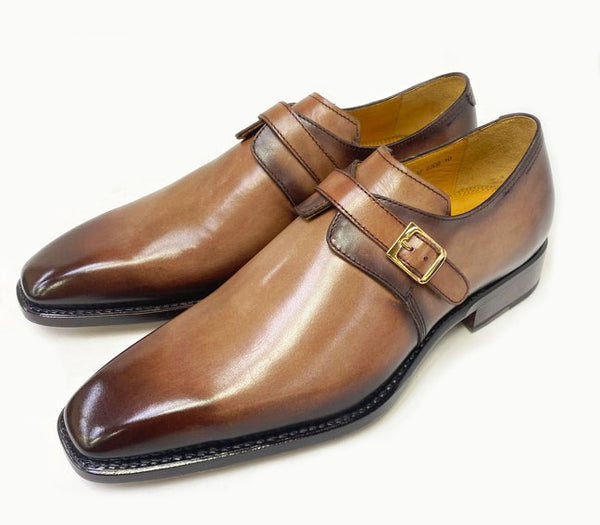 Ugo Vasare Calfskin Monkstrap - Walnut