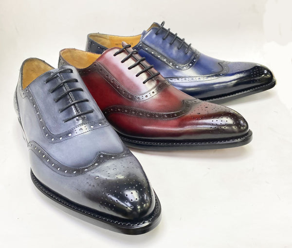 Ugo Vasare Wingtip Calfskin Oxford - Grey
