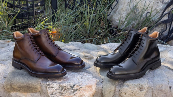 Ugo Vasare Lace-Up Calfskin Boot - Brown