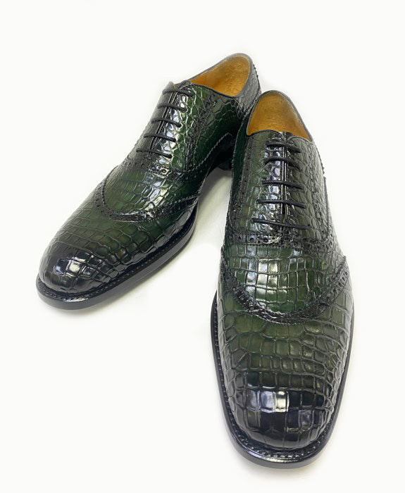 Ugo Vasare Alligator Oxford - Green