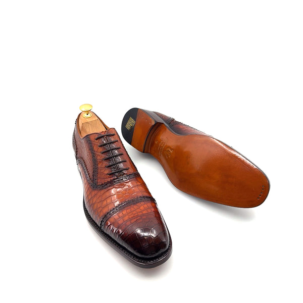 Ugo Vasare Alligator Oxford - Camel