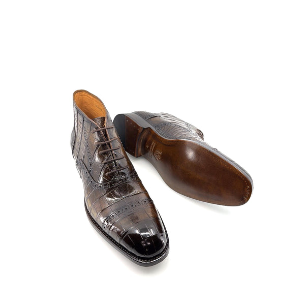 Ugo Vasare Alligator Boot - Brown