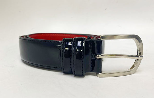 C Collection Leather Belt - Black