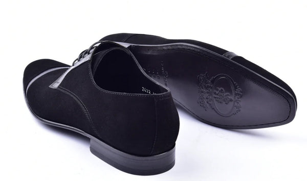 Corrente Suede Lizard Oxford - Black