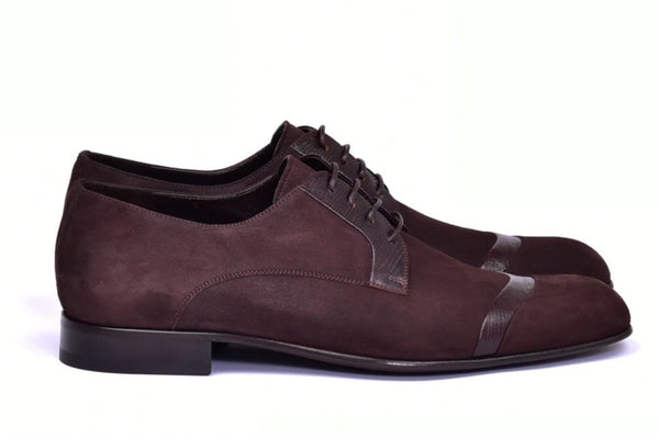 Corrente Suede Lizard Oxford - Brown