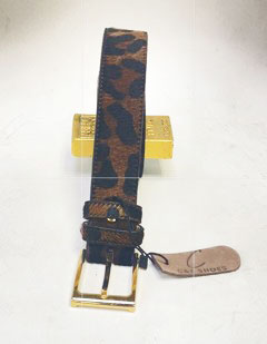 C Collection Pony Hair Belt - Brown