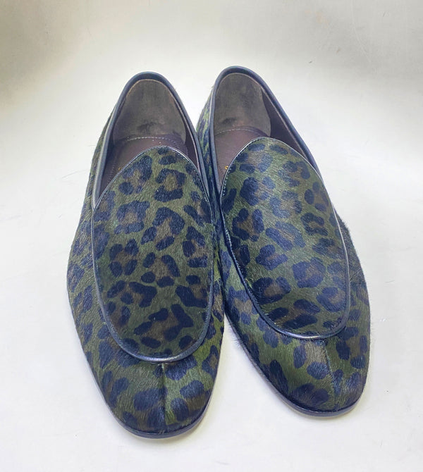C Collection Leopard Loafer - Green