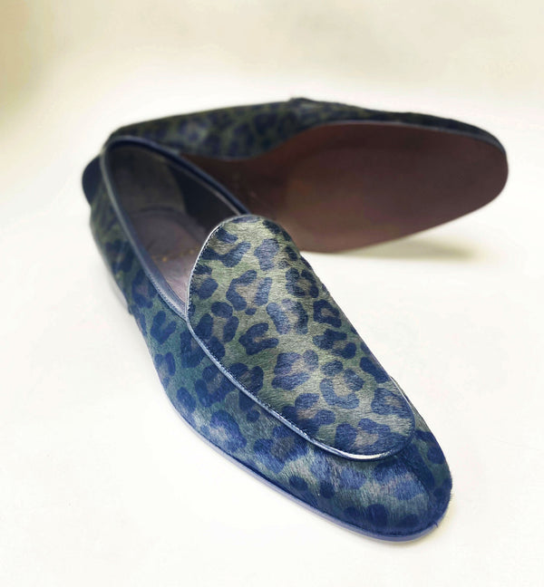C Collection Leopard Loafer - Green