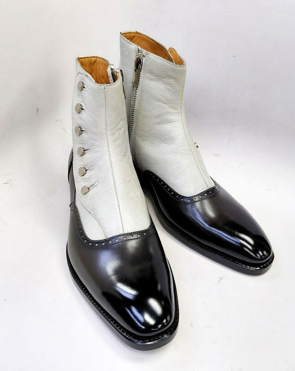 Ugo Vasare Liam Calfskin Boots - Black/Beige