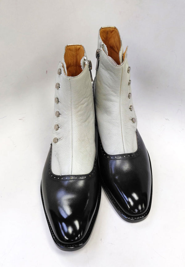 Ugo Vasare Liam Calfskin Boots - Black/Beige