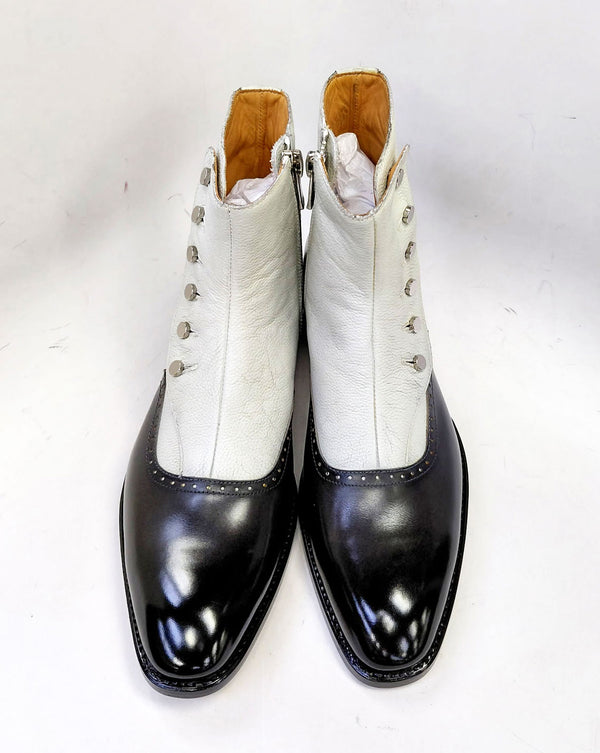 Ugo Vasare Liam Calfskin Boots - Black/Beige