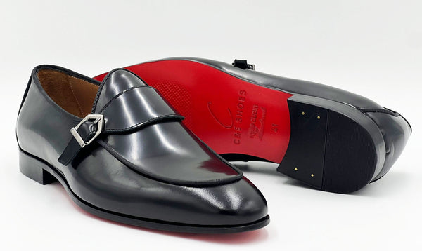 C Collection Leather Loafer - Black
