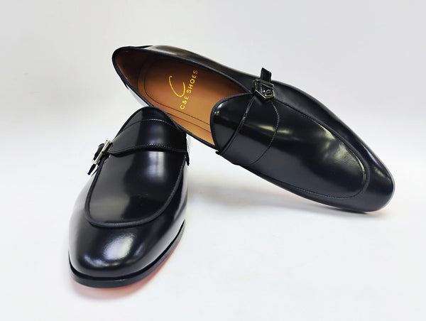C Collection Leather Loafer - Black