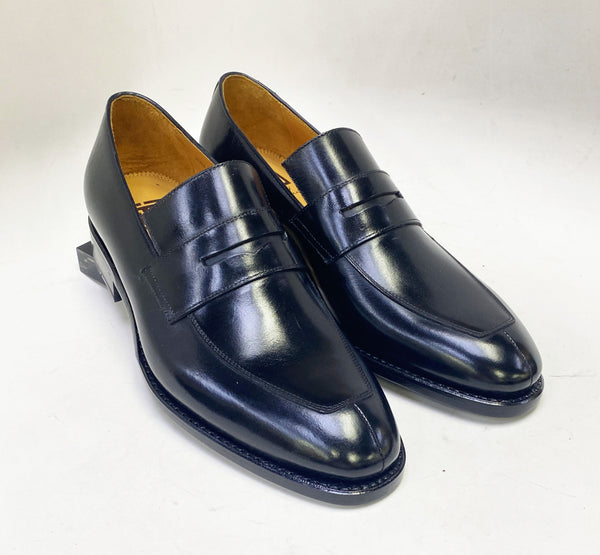 Ugo Vasare Cordovan Penny Loafer - Black